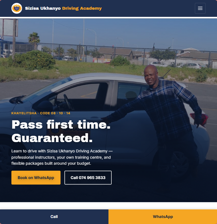 Sizisa Ukhanyo Driving Academy project